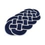 Tappeto ovale in corda ritorta 600x330mm Color Blu e Bianco FNI0808985-30%