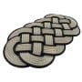Tappeto ovale in corda ritorta 600x330mm Color Canapa e Nero FNI0808989-30%