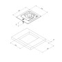 Polished Stainless Steel Burny 1 Flush-in Gas Stove 1 Burner 320x285mm MT1504540