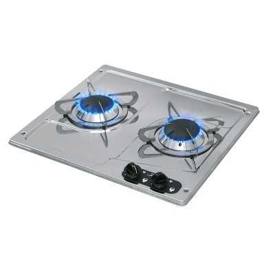 Piano di Cottura Burny 2 a Gas Acciaio Inox 2 Fuochi 380x360mm MT1504550-20%