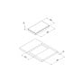 Piano Cottura in Vetroceramica con 2 Piastre Radianti 220V 500x300x41mm 7Kg MT1505852-25%