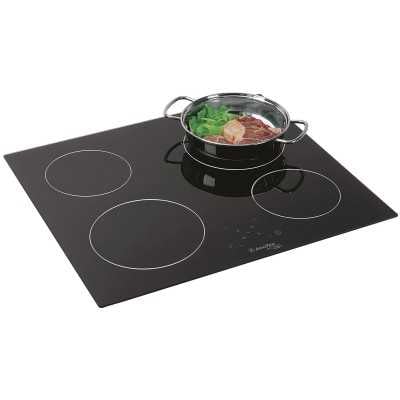 Piano Cottura Vetroceramica con 4 Piastre radianti 220V 580x510x41mm 8,5Kg MT1505855-30%