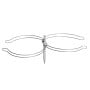 Column pot stand 2 Clips for Stoves and cooking hob Chrystal Burny MT1506682