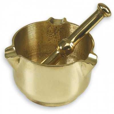 Posacenere in Ottone lucido a forma di pestello 85mm MT5807039-10%