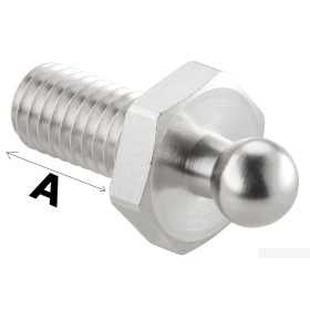 Chromed brass Male snap fastener with screw and nut N20543002722
