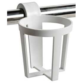 Kit 3 Universal plastic glass-holder snap mounting Tube 25/30mm White N40417405693