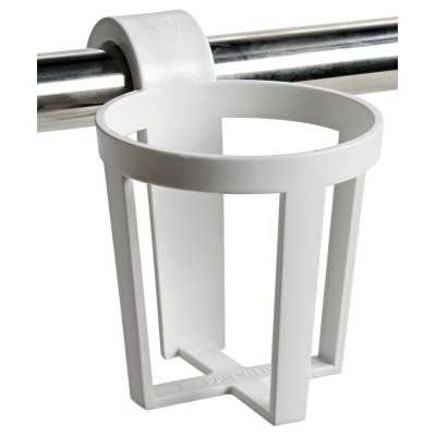 Kit 3 Universal plastic glass-holder snap mounting Tube 25/30mm White N40417405693