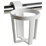 Kit 3 Universal plastic glass-holder snap mounting Tube 25/30mm White N40417405693