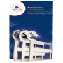 Kit 3 Universal plastic glass-holder snap mounting Tube 25/30mm White N40417405693