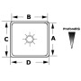 Stainless steel rectangular sink 175x325x150 mm OS5018724