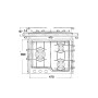 Techimpex hob unit 3 burners OS5010053