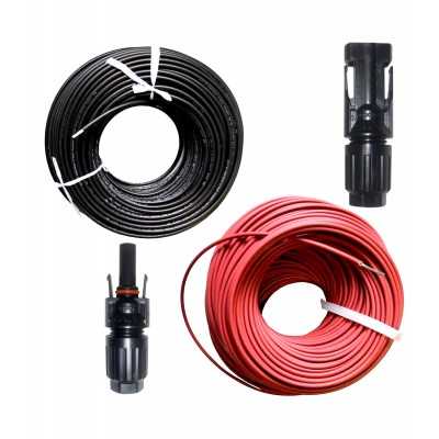 Kit di connessione MC4 Cavo 4mmq x 1 Pannello Solare CB307KITCONN1C-0%
