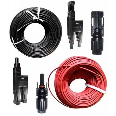 Kit di connessione MC4 Cavo 6mmq x 2 Pannello Solare CB307KITCONN2C10MT-18%