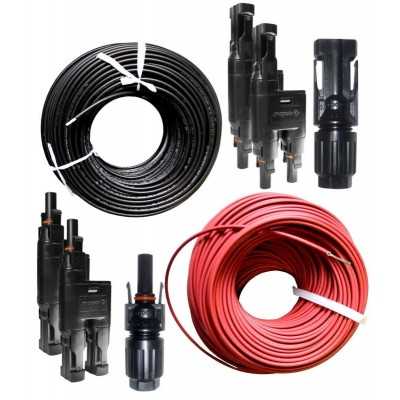 Kit di connessione MC4 Cavo 4mmq x 3 Pannello Solare CB307KITCONN3C-0%