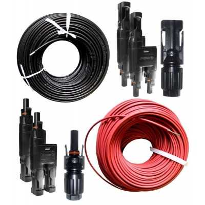 Kit di connessione MC4 Cavo 6mmq x 3 Pannello Solare CB307KITCONN3C10MT-0%