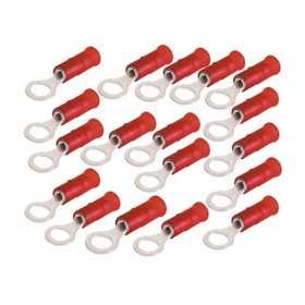 100 piece pack Red ring terminal for cable 0,25:1,5sqmm Screw 6mm RF-M ML24527563-100