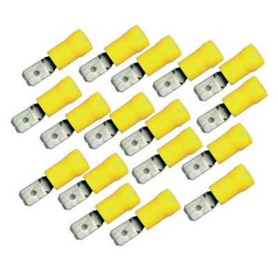 100PZ Faston maschio giallo 6,35x0,8mm Cavo 4:6mmq GF-M 608 ML24527602-100-0%