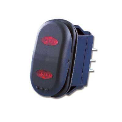 Pulsante con Spia x Pannelli elettrici 2LED 12V 15A 5 Terminali On-Off-On MT2100862-5%