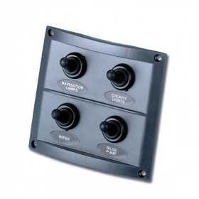 Pannello elettrico in ABS Nero 4x10 Interruttori 4 Fusibili 100xh90mm MT2102604-10%