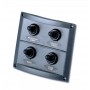 Pannello elettrico in ABS Nero 4x10 Interruttori 4 Fusibili 100xh90mm MT2102604-10%