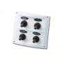 Pannello elettrico ABS Bianco 4x10A Interruttori 4 Fusibili 100xh90mm MT2102644-10%