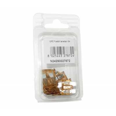 Set 10 Blade Fuses 5A for Auto Camper Van Motorcycles Scooters N24290027872