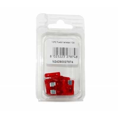 Kit 10 Fusibili lamellari 10A per Auto Camper Moto Scooter N24290027874-0%
