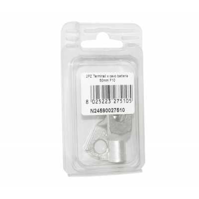 Set 2 Battery Cable Terminals 50mmq Hole 10mm N24590027510