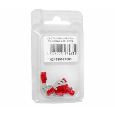 RF-M6 Red terminal with eye for copper cable 0.25:1.5mmq 10PCS N24590027563