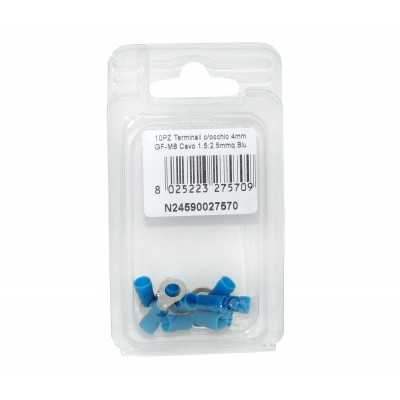 10PCS Pre-insulated blue ring terminal for Cable 1.5:2.5mmq Screw Ø4mm N24590027570