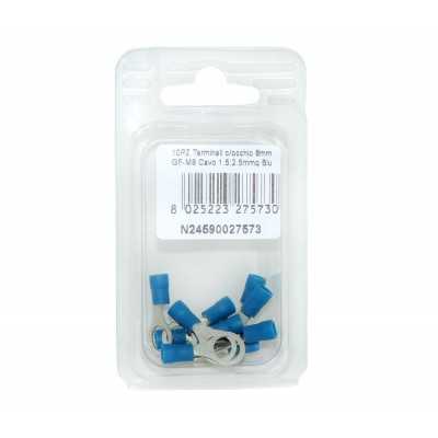 10PCS Pre-insulated blue ring terminal for Cable 1.5:2.5mmq Screw Ø8mm N24590027573