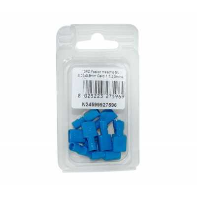 Faston Maschio Blu Linguetta 6.35x0.8mm Cavo 1.5:2.5mmq 10PZ N24599927596-0%