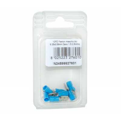 Faston Maschio Blu Linguetta 6.35x0.8mm Cavo 1.5:2.5mmq 10PZ N24599927601-0%