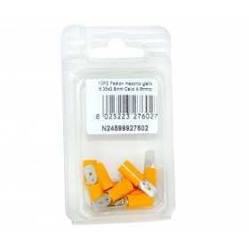 Faston yellow male connector Tab 6.35x0,8mm Cable 4:6sqmm 10pcs N24599927602