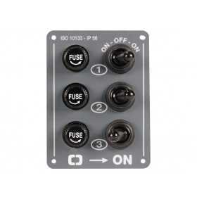 Mini Pannello Elettrico 3 Interruttori ON-OFF-ON IP56 90x70mm N50423701117-0%