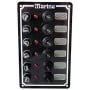 Anodized aluminium panel with 6x10A switches 6 fuses 6LED N50423727722