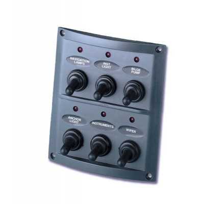 Black ABS Panel with 6x10A Waterproof Switches 6LED 6 Fuses N50423727736