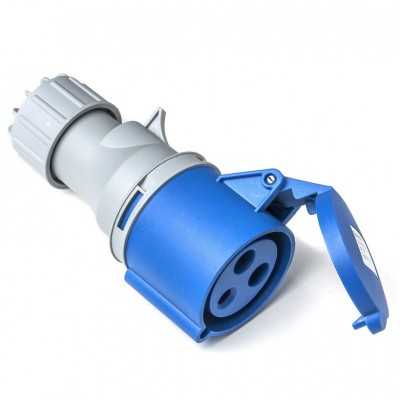 CE tripolar socket with cover 32A 250V 160x65mm IP44 N50523527246