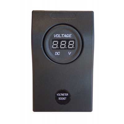 Pannello in plastica con Voltmetro digitale 12/24V 60x100mm N50669722605-10%