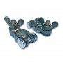 Pair of Brass battery clamps positive and negative N51420001138