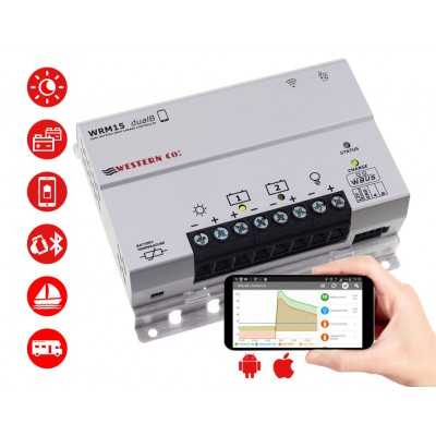 Western WRM15 DualB Regolatore di Carica MPPT 2 uscite 12-24V 15A N52830550103-33%