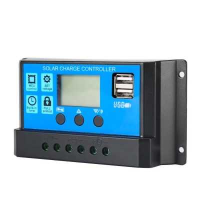 Regolatore Solare di Carica PWM 12-24V 30A con uscite USB N52830550714-10%