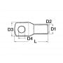 Eye power terminal for cable 35mmq wide hole 50pcs OS1403536