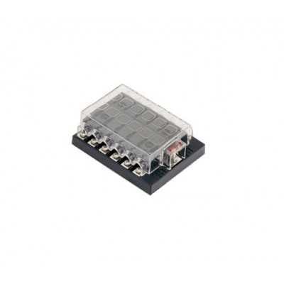 Blade fuse holder box 12 seats 92x116mm OS1410073