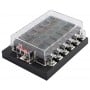 Blade fuse holder box 12 seats 92x116mm OS1410073