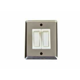 Double toggle switch polished Stainless Steel OS1410215