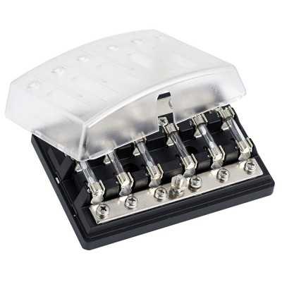 Glass fuse holder box for 6 fuses 130x90x36mm OS1418107