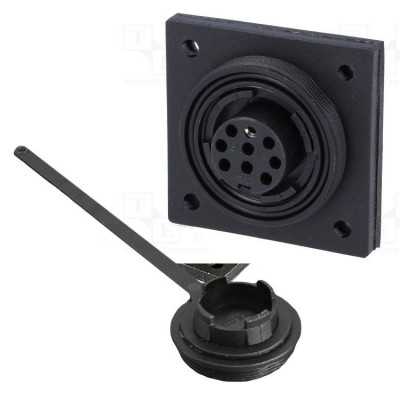 Bulgin 9-pole built-in socket Female contacts OS1437009