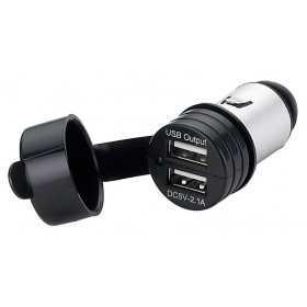 Double USB with watertight cup 12/24V OS1451715
