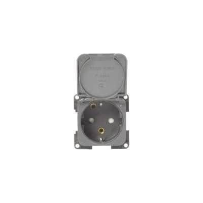Schuko bipolar electrical socket Dark Grey OS1465302